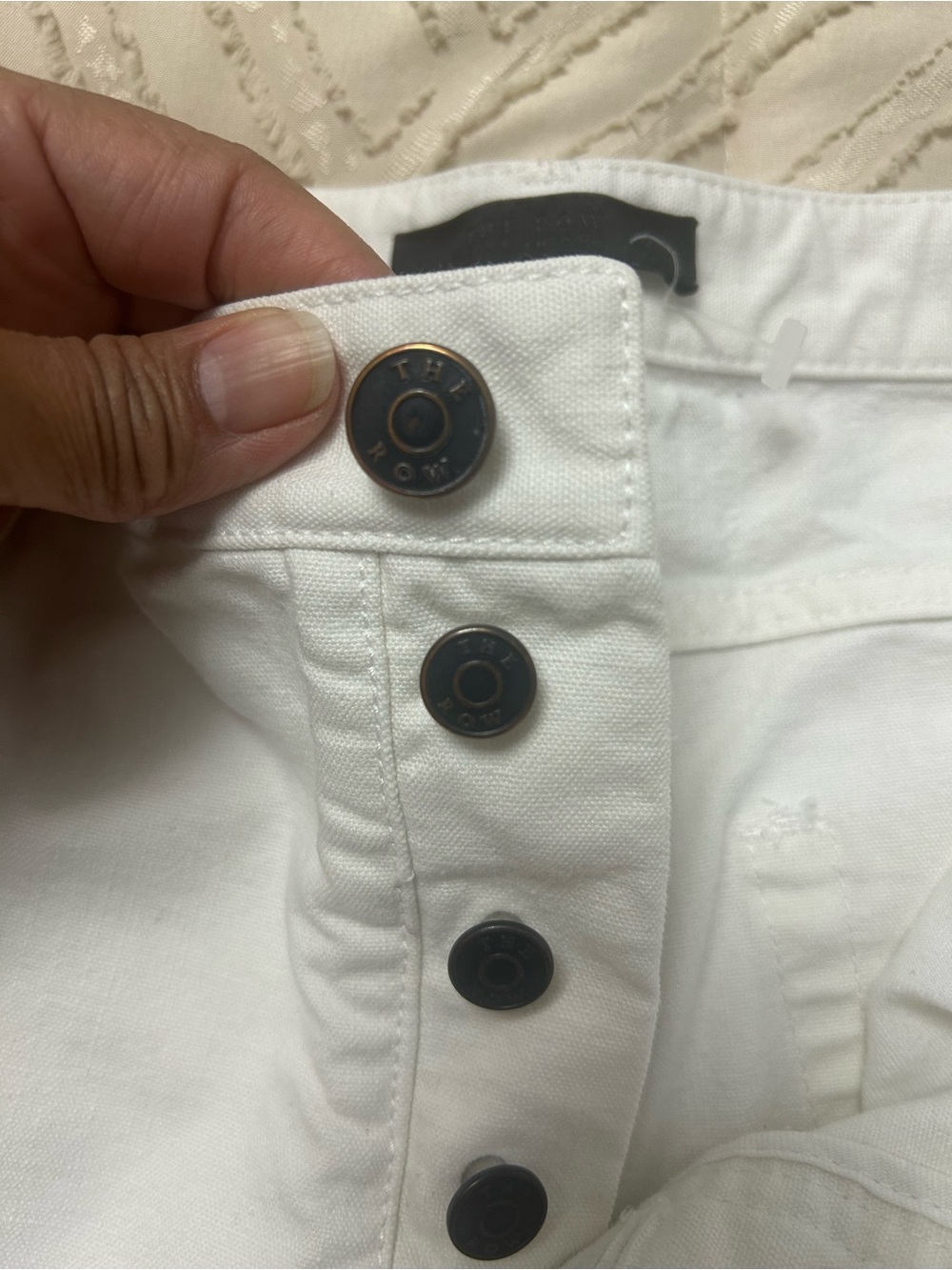 The Row White Cropped Ankle Jeans - Picture 5 of 6